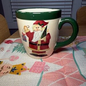 VTG Atico International Christmas holiday Santa Claus large mug
